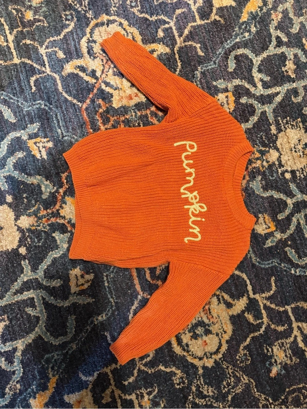 Pumpkin Orange Knit Sweater